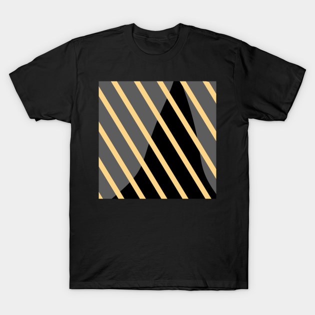 Black and Flesh Abstract Geometric 050717 A T-Shirt by GinetteArt